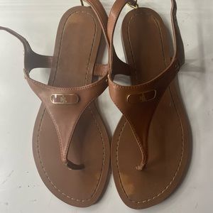 Ralph Lauren sandals, flip flops, brown summer shoes